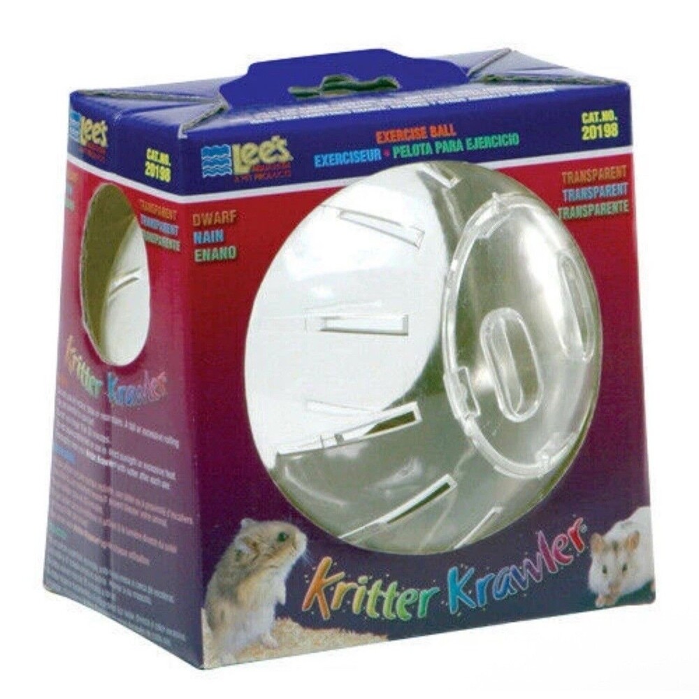 RA Kritter Krawler Exercise Ball - Transparent - Dwarf Pack of 2